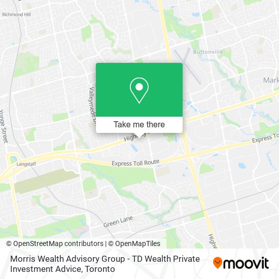 Morris Wealth Advisory Group - TD Wealth Private Investment Advice map