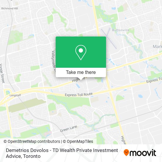 Demetrios Dovolos - TD Wealth Private Investment Advice map