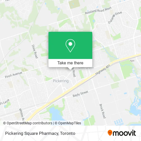 Pickering Square Pharmacy map