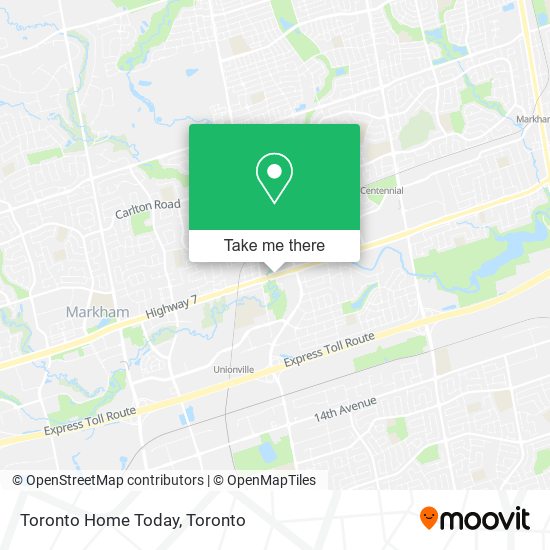 Toronto Home Today map