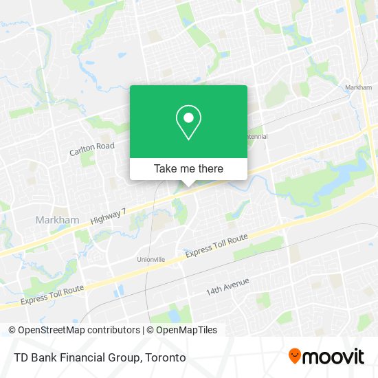 TD Bank Financial Group map