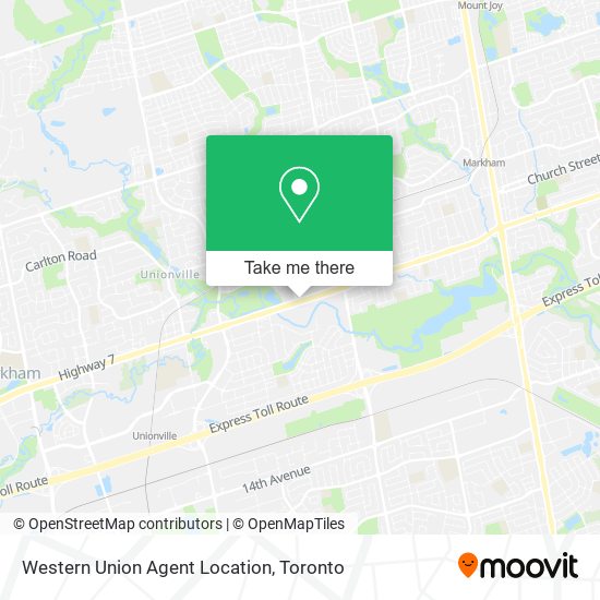 Western Union Agent Location map