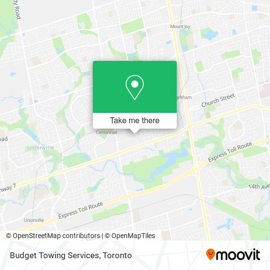 Budget Towing Services map