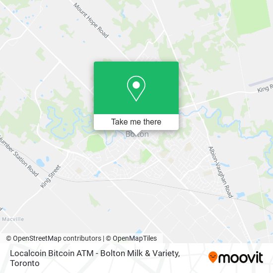Localcoin Bitcoin ATM - Bolton Milk & Variety map