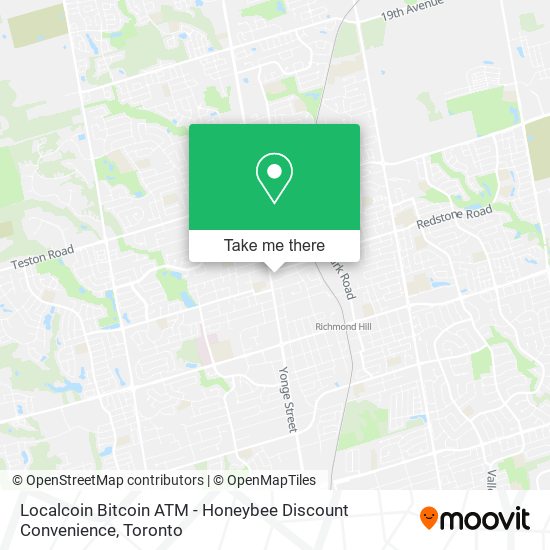Localcoin Bitcoin ATM - Honeybee Discount Convenience map