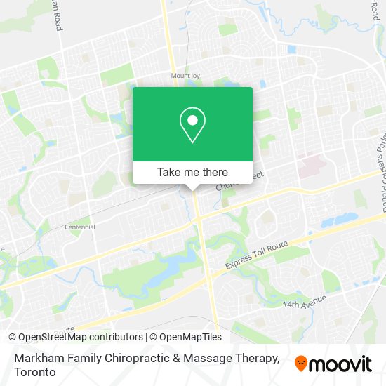 Markham Family Chiropractic & Massage Therapy map