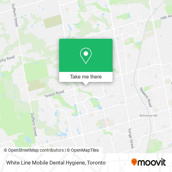 White Line Mobile Dental Hygiene map