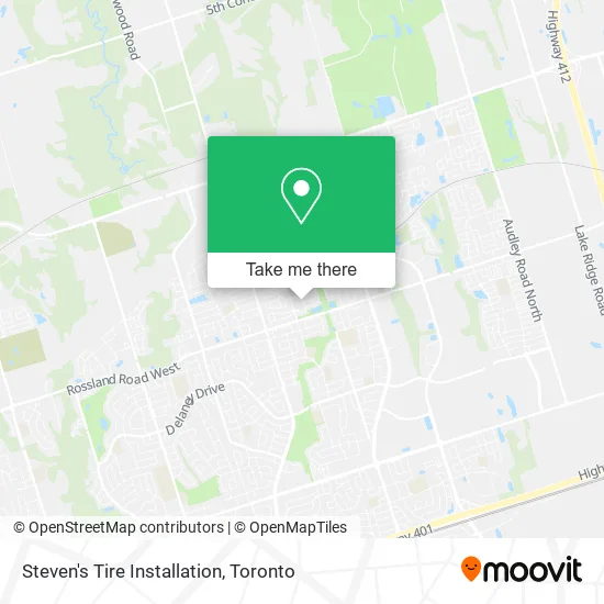 Steven's Tire Installation map