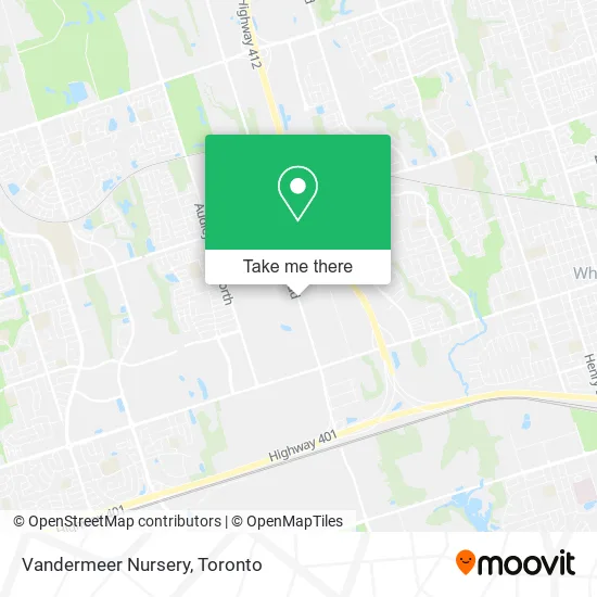 Vandermeer Nursery map