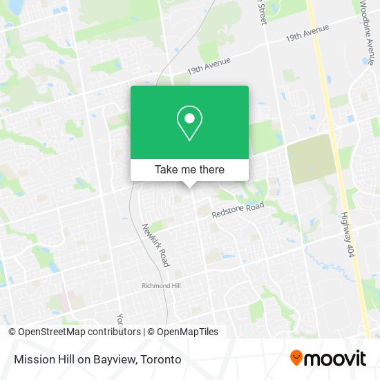 Mission Hill on Bayview map