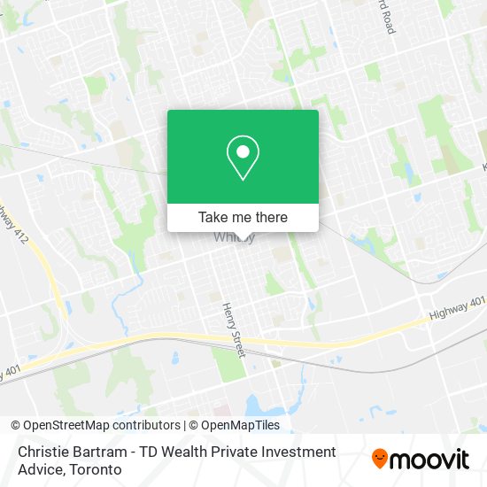 Christie Bartram - TD Wealth Private Investment Advice map