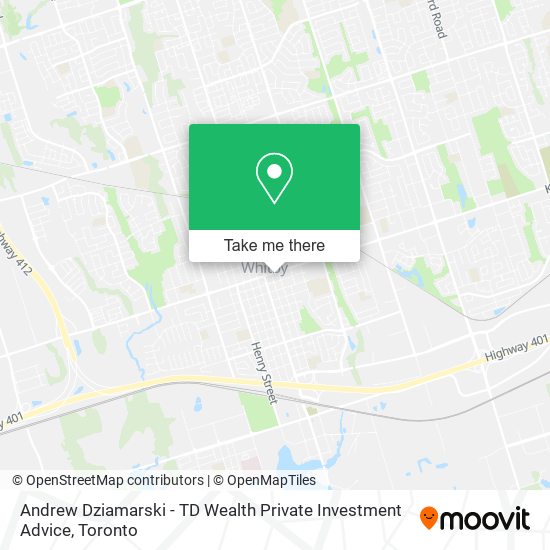 Andrew Dziamarski - TD Wealth Private Investment Advice map