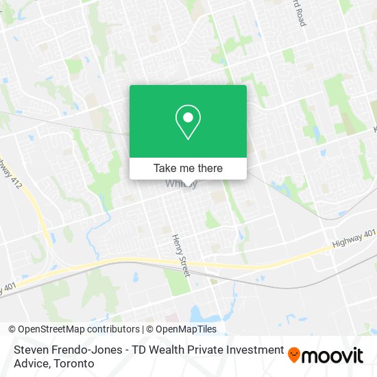 Steven Frendo-Jones - TD Wealth Private Investment Advice map