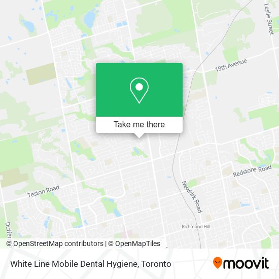 White Line Mobile Dental Hygiene map