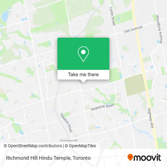 Richmond Hill Hindu Temple map