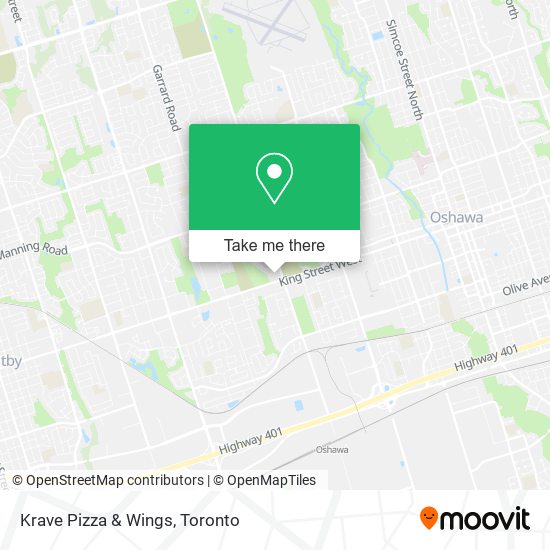 Krave Pizza & Wings map