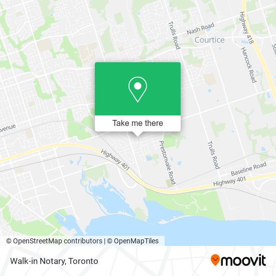 Walk-in Notary map