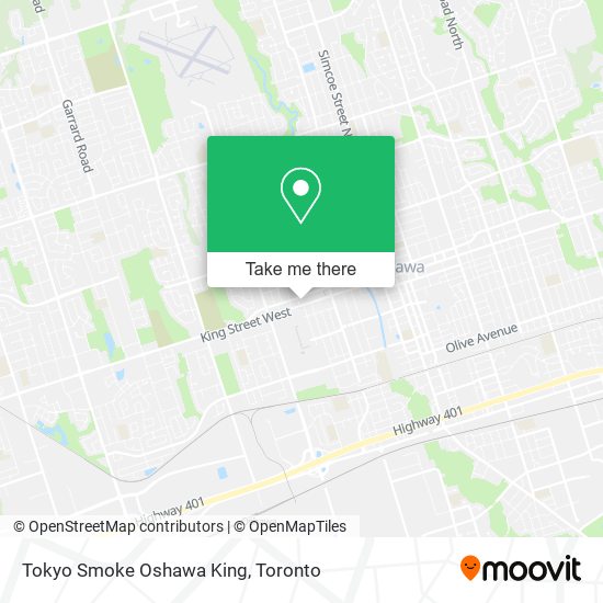 Tokyo Smoke Oshawa King map