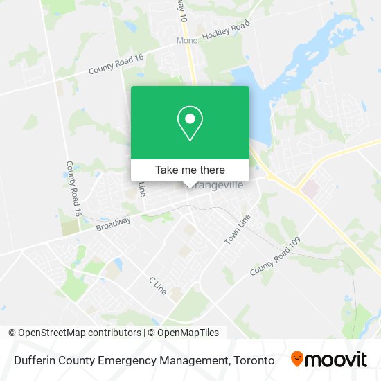 Dufferin County Emergency Management map