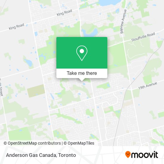 Anderson Gas Canada map
