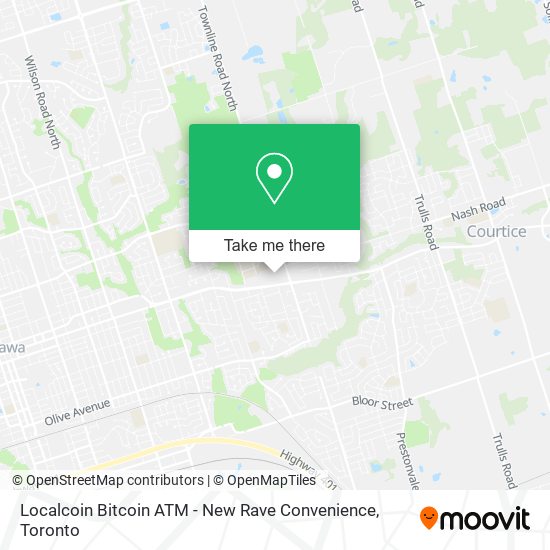 Localcoin Bitcoin ATM - New Rave Convenience map