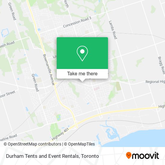 Durham Tents and Event Rentals map