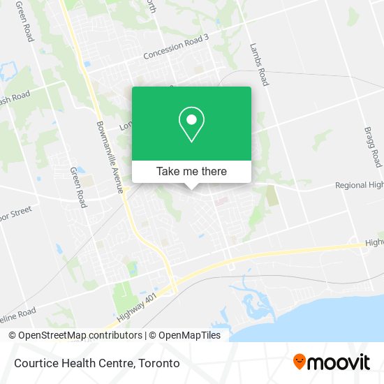Courtice Health Centre map