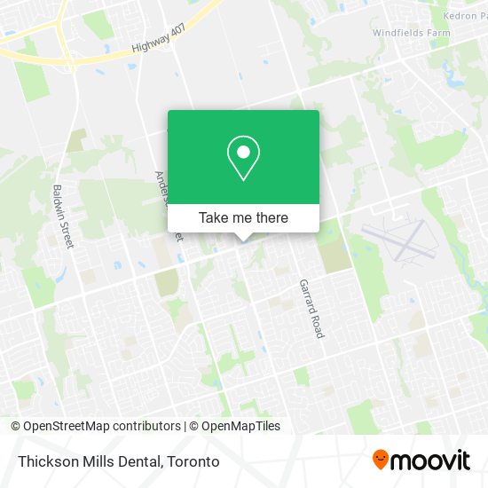 Thickson Mills Dental map