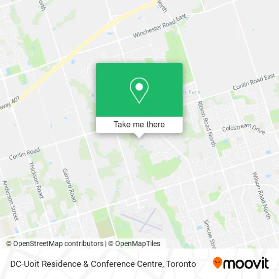 DC-Uoit Residence & Conference Centre map