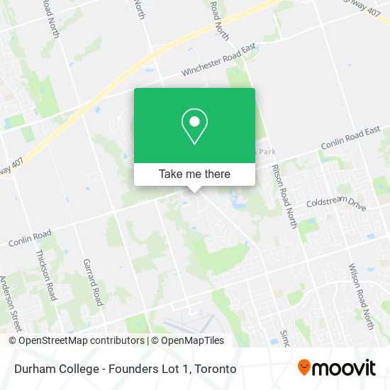 Durham College - Founders Lot 1 map