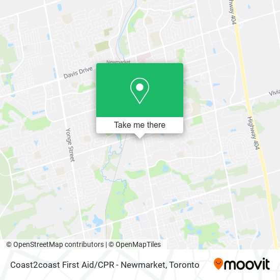 Coast2coast First Aid / CPR - Newmarket map