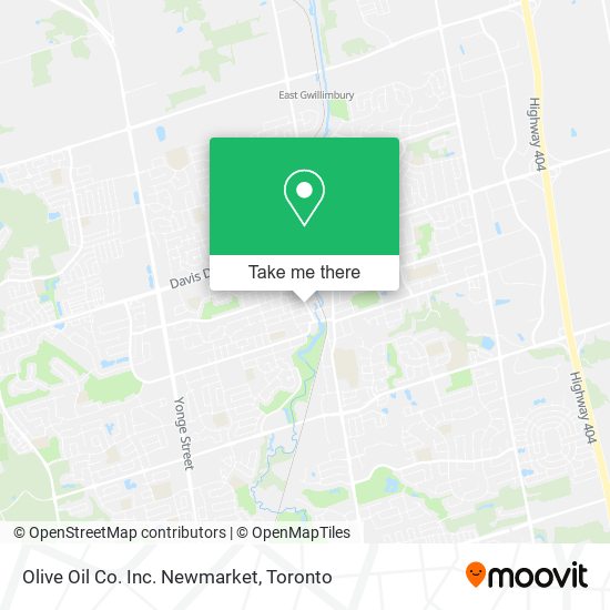 Olive Oil Co. Inc. Newmarket map