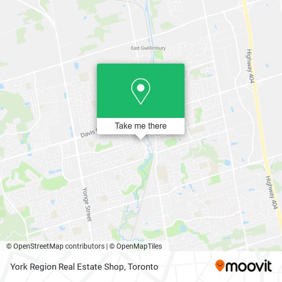 York Region Real Estate Shop map