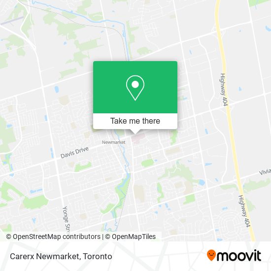 Carerx Newmarket map