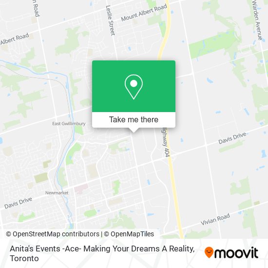 Anita's Events -Ace- Making Your Dreams A Reality map