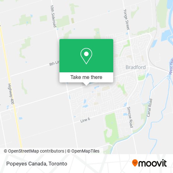 Popeyes Canada map