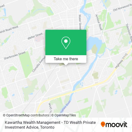 Kawartha Wealth Management - TD Wealth Private Investment Advice map