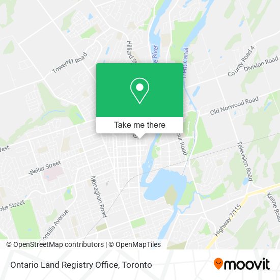 Ontario Land Registry Office map