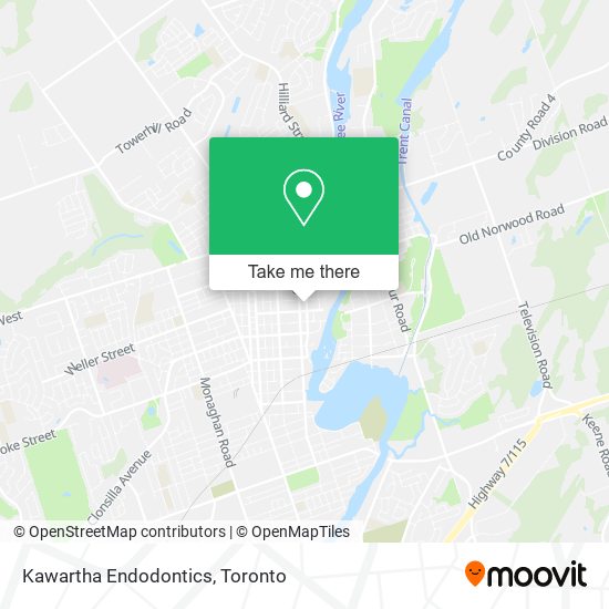 Kawartha Endodontics map