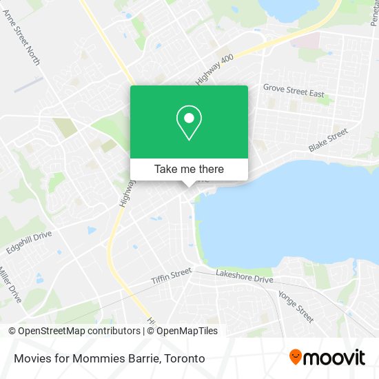 Movies for Mommies Barrie map