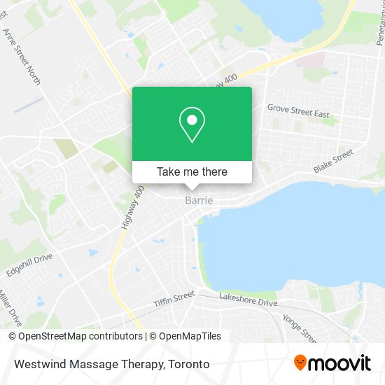 Westwind Massage Therapy map