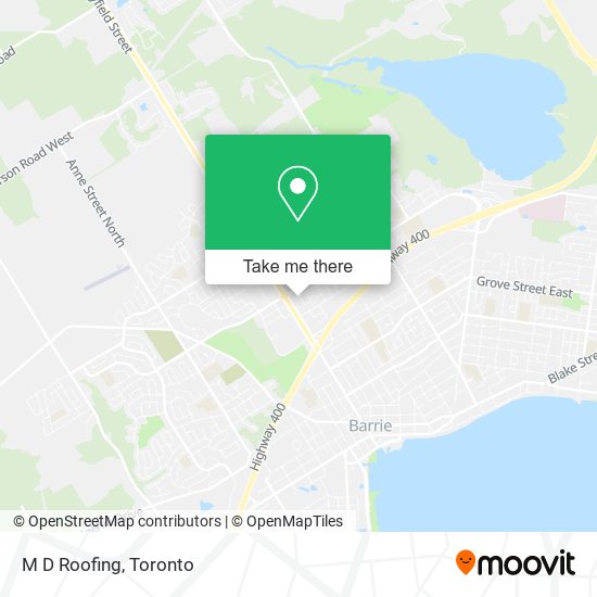 M D Roofing map