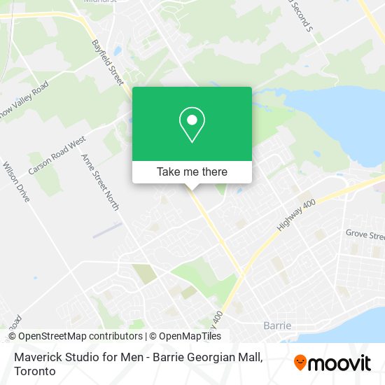 Maverick Studio for Men - Barrie Georgian Mall map