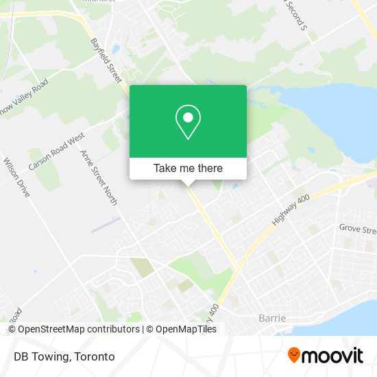 DB Towing map