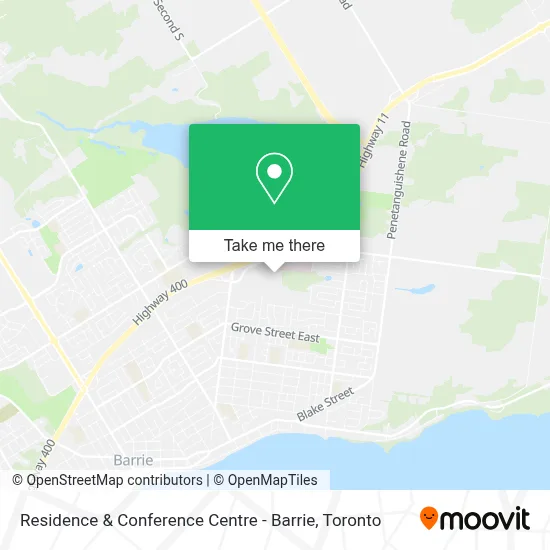 Residence & Conference Centre - Barrie map