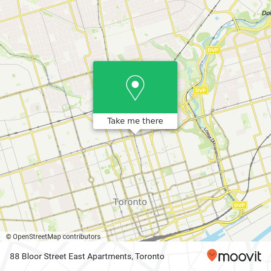 88 Bloor Street East Apartments map