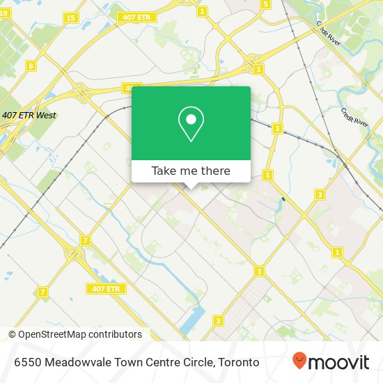 6550 Meadowvale Town Centre Circle map