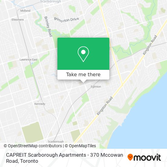 CAPREIT Scarborough Apartments - 370 Mccowan Road map
