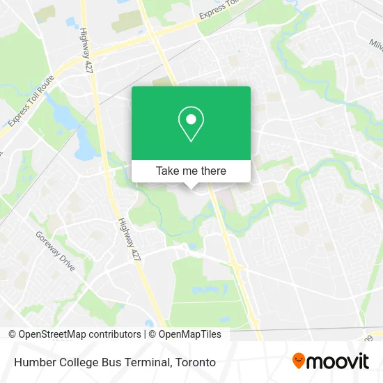 Humber College Bus Terminal map
