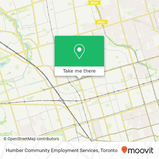 Humber Community Employment Services map
